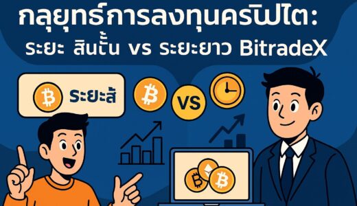 กลยุทธ์การลงทุนคริปโต: ระยะสั้น vs ระยะยาว บน BitradeX