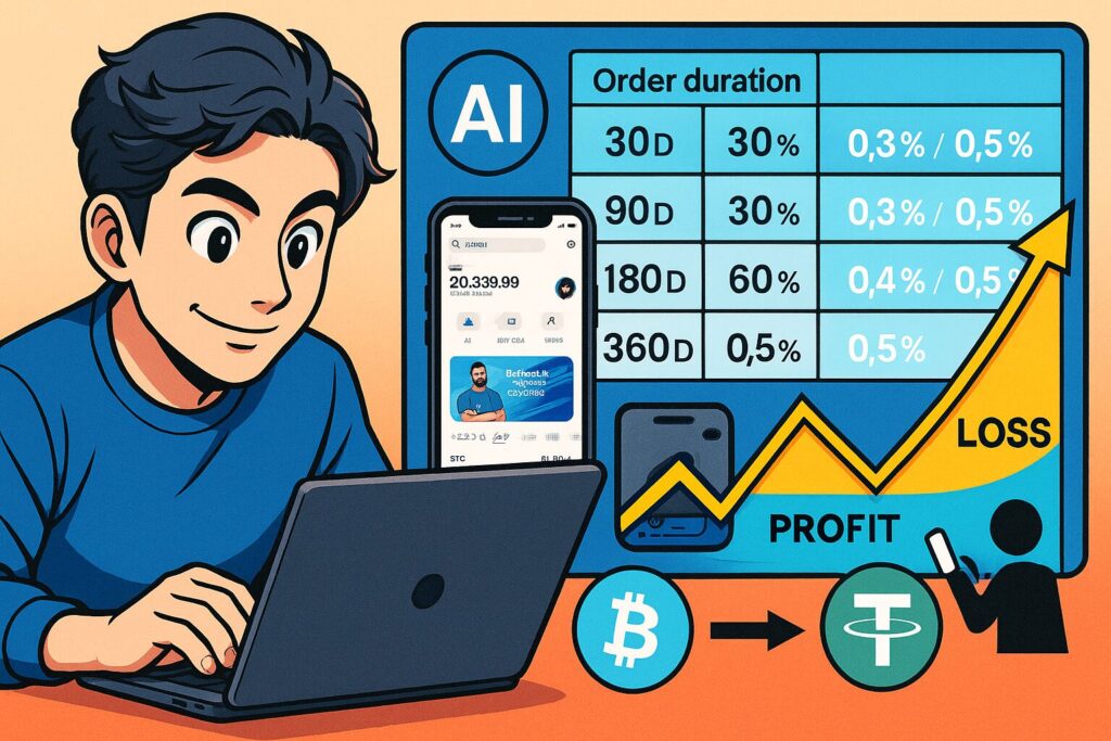 BitradeXのAI Bot全体像を紹介する記事用メイン画像。