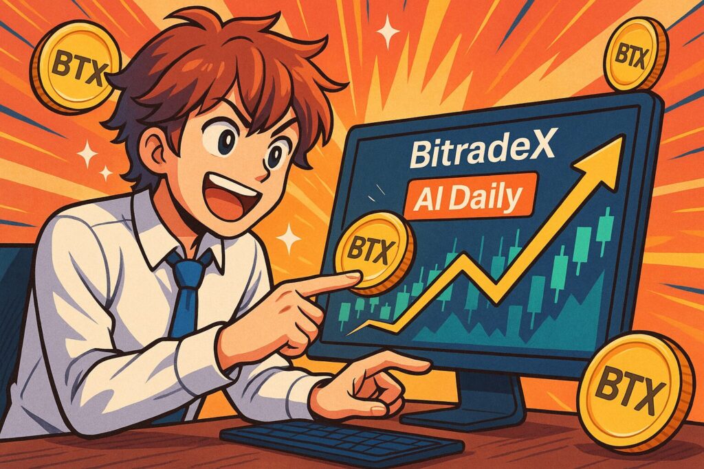 BitradeXのAI Daily自動運用の特徴や仕組みを紹介する記事のアイキャッチ。