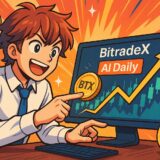 BitradeXのAI Daily自動運用の特徴や仕組みを紹介する記事のアイキャッチ。