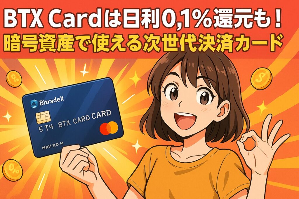 BitradeX BTX Cardの日利還元や特典を紹介(2025年版)