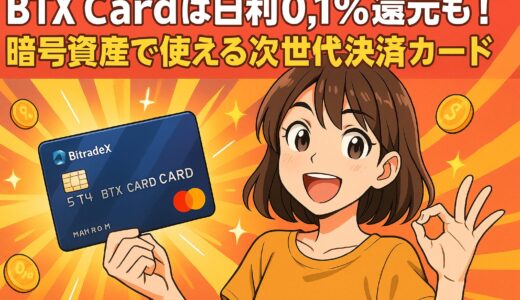 BTX Cardは日利0.1%還元も！暗号資産で使える次世代決済カード【2025年版】