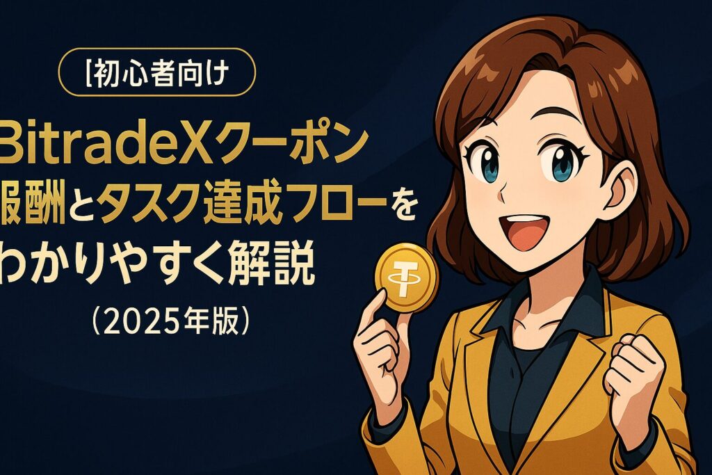 BitradeXのクーポン報酬とタスク達成フローを初心者向けに解説(2025年版)