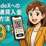 BitradeXでUSDTやXRPを入金する方法を解説する初心者向けガイドのトップ画像。