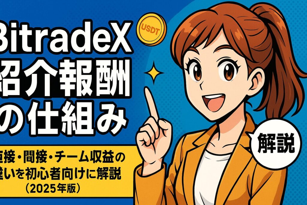 BitradeX紹介報酬とチーム報酬の仕組みを初心者向けに解説