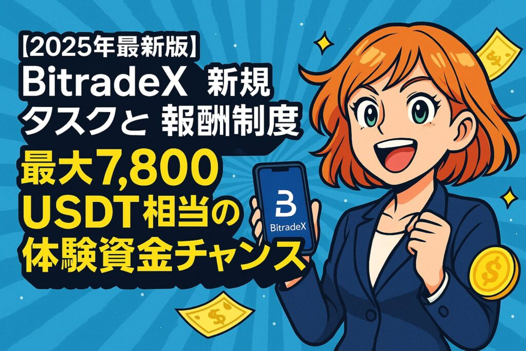 BitradeXの新規タスク達成報酬制度と最大7,800 USDTキャンペーンを紹介(2025年版)