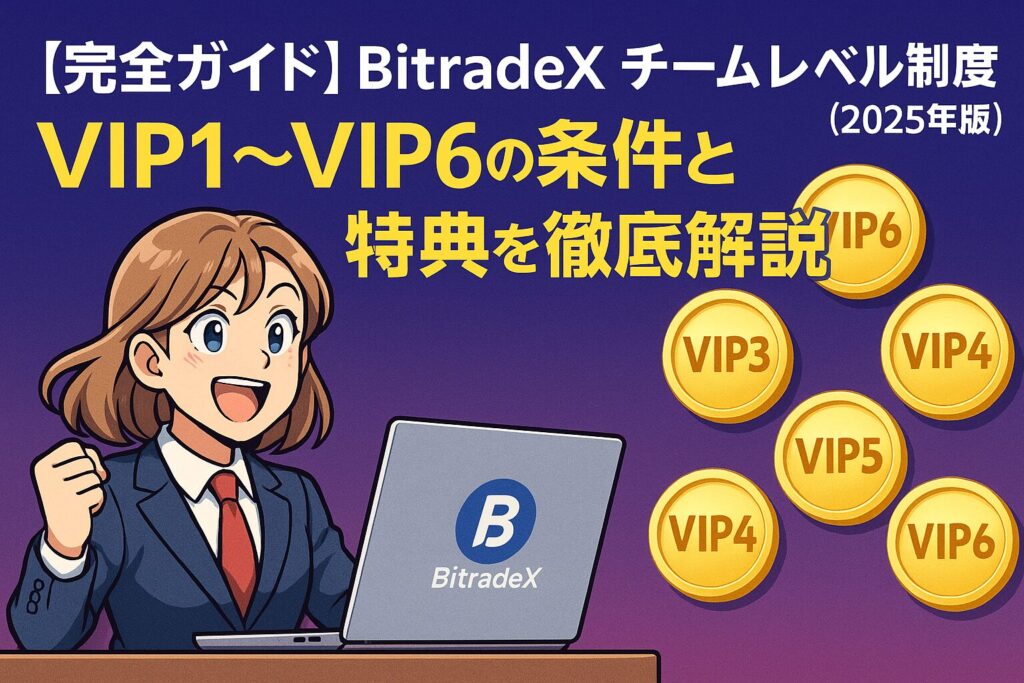 BitradeXチームレベル制度とVIP特典の完全ガイド(2025年版)