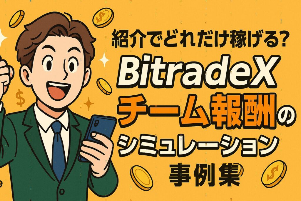 BitradeXチーム報酬のシミュレーション事例集(2025年版)