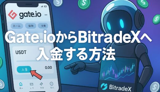 Gate.ioからBitradeXへ入金する方法【USDT送金マニュアル】