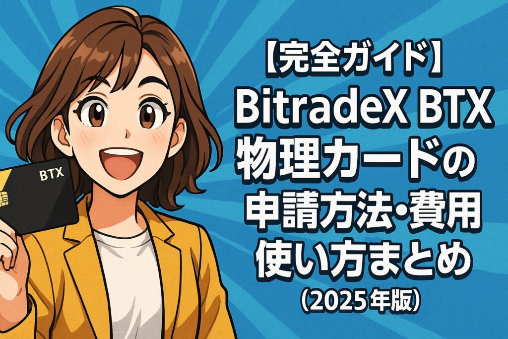 BitradeX BTX物理カードの申請方法・費用・使い方まとめ(2025年版)